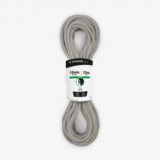 Decathlon Coarda escalada 10 mm x 25 m Klimb Gym Negru, Marime unica