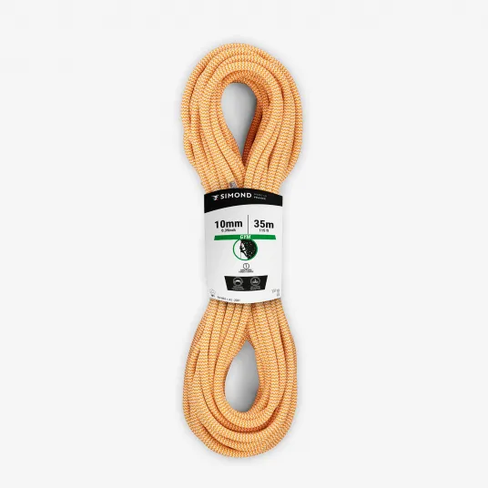 Decathlon Coarda escalada 10 mm x 35 m Klimb Gym Portocaliu, Marime unica
