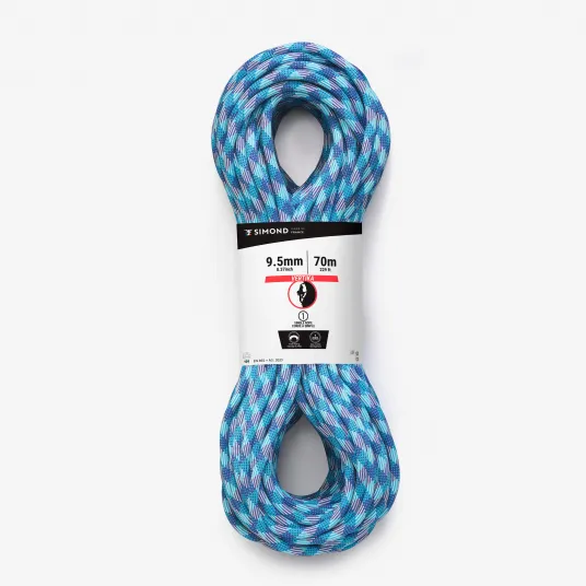 Decathlon Coarda Escalada Vertika 9,5mm X 70m, Marime unica