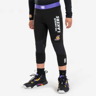 Decathlon Colanti 3/4 500 Baschet NBA Los Angeles Lakers Negru Copii, 7-8 Ani