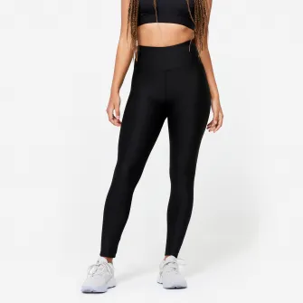 Decathlon Colanti fitness talie inalta Negru fumuriu Dama, XS / W26 L30