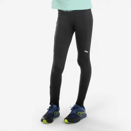 Decathlon Colanti Iarna caldurosi Alergare Kiprun Warm+ Negru Copii, 7-8 Ani