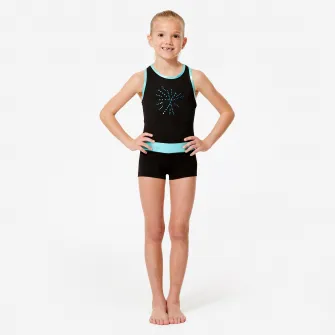 Decathlon Combinezon gimnastica albastru fete, 12 Ani