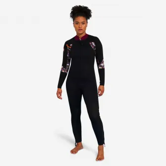 Decathlon Combinezon Neopren 4/3 Negru Imprimeu Dama, 2XL