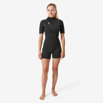 Decathlon Combinezon neopren shorty Easy 2mm cu deschidere diagonala Dama, L