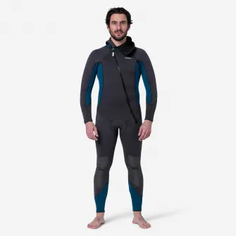 Decathlon Combinezon scufundari neopren 5mm - SCD 500 Negru si Albastru Barbati, XS