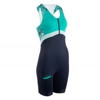 Decathlon Combinezon Triatlon TRIFONCTION SD Distanta scurta Bleumarin/Verde Dama, XS