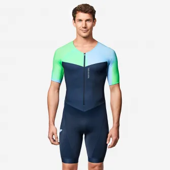 Decathlon COMBINEZON TRIFONCTION TRIATLON DISTANTE SCURTE MANECI SCURTE BARBATI, L
