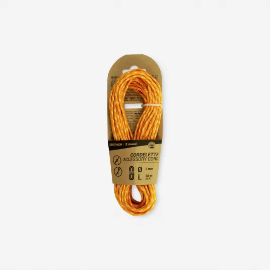 Decathlon Cordelina Escalada/Alpinism 3 mm x 10 m Portocaliu, 3 MM