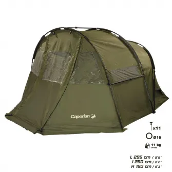 Decathlon Cort Bivvy Pescuit Crap Tanker Frontview, Marime unica