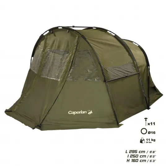 Decathlon Cort Bivvy Pescuit Crap Tanker Frontview, Marime unica