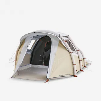 Decathlon Cort camping 4 Persoane 1 Camera gonflabil AIR SECONDS 4.1 Fresh&Black, Marime unica