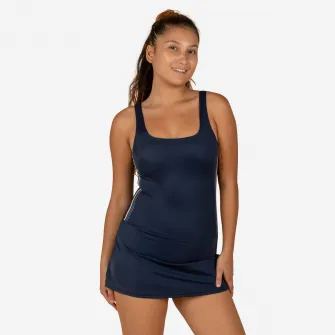 Decathlon Costum intreg inot cu fusta Heva Albastru Dama, 40