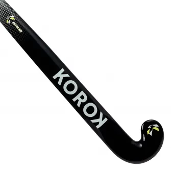 Decathlon Crosa de hochei pe iarba FH100 fibra de sticla curbura Mid Bow Negru-Alb nivel incepator Adulti, 36,5''