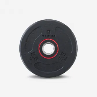 Decathlon Disc Cauciuc 2,5 kg 28 mm Bodybuilding, 2,5 KG