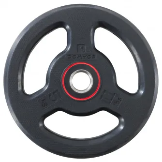 Decathlon Disc Cauciuc 28 mm 5 kg Bodybuilding, 5 KG