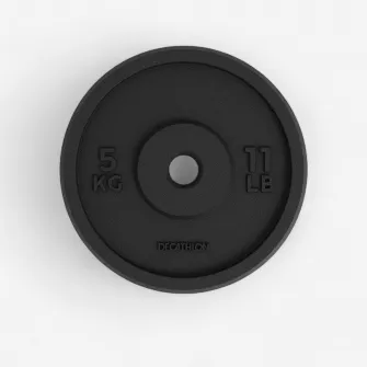 Decathlon Disc fonta Bodybuilding 5 kg 28 mm, 5 KG