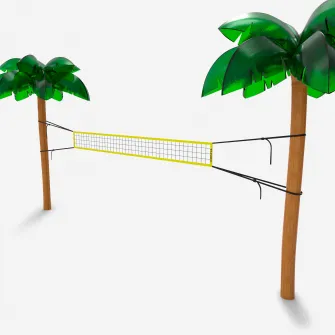 Decathlon Fileu Volei pe Plaja BV100 Galben, Marime unica