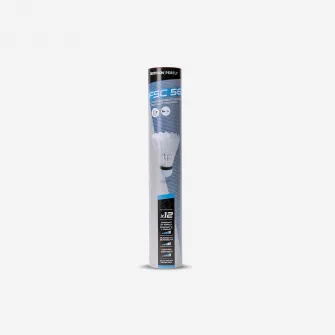 Decathlon Fluturas Badminton Artengo FSC560 (Viteza 77) Alb Set de 12, Marime unica