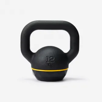 Decathlon Gantera Kettlebell din Fonta si Baza din Cauciuc - 12 kg, 12 kg