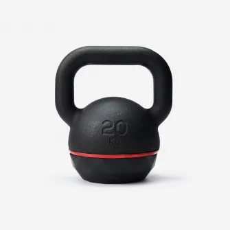 Decathlon Gantera Kettlebell din Fonta si Baza din Cauciuc - 20 kg, 20 kg