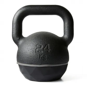 Decathlon Gantera Kettlebell din Fonta si Baza din Cauciuc - 24 kg, 25 kg