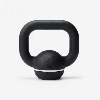 Decathlon Gantera Kettlebell din Fonta si Baza din Cauciuc - 4 kg, 4 kg