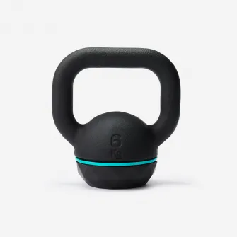 Decathlon Gantera Kettlebell din Fonta si Baza din Cauciuc - 6 kg, 6 KG