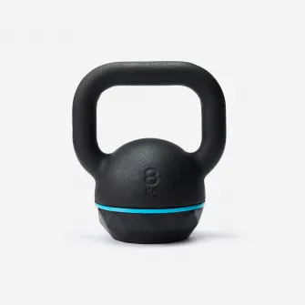 Decathlon Gantera Kettlebell din Fonta si Baza din Cauciuc - 8 kg, 8 kg