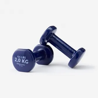 Decathlon Gantere Fitness 2 kg x 2 Bleumarin, 2 x 2 kg