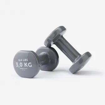 Decathlon Gantere Fitness 3 kg x 2 Gri, 2 x 3 kg