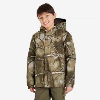 Decathlon Geaca calduroasa 100 camuflaj treemetic copii, 6 Ani
