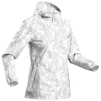 Decathlon Geaca cu fermoar Hidrofoba Drumetie in natura Raincut Bleumarin Dama, L