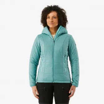 Decathlon Geaca cu umplutura de vatelina Trekking la munte MT100 -5C Turcoaz, S