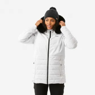 Decathlon Geaca de schi calduroasa semi-lunga 100 Alb Dama, 2XS