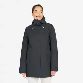 Decathlon Geaca impermeabila calduroasa SAILING 500 navigatie anti-vant Gri Dama, S