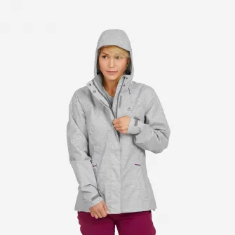 Decathlon Geaca Impermeabila Drumetie la munte MH100 Gri Dama, S