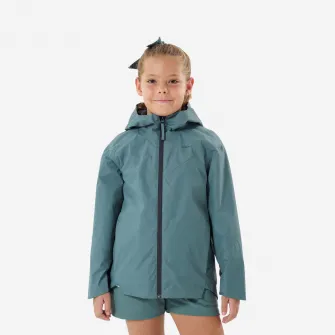 Decathlon Geaca Impermeabila Drumetie MH500 Verde Fete 7-15 ani, 14-15 Ani