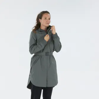 Decathlon Geaca Lunga Impermeabila Drumetie in natura Rain Cut Imprimeu Dama, XS
