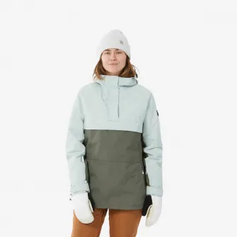 Decathlon Geaca snowboard fermoar 1/2 SNB 100 Verde Kaki Dama, XL