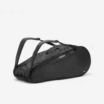 Decathlon Geanta 12 Rachete Tenis XL TEAM Negru-Gri, Marime unica