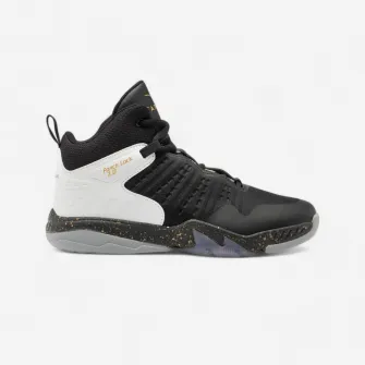 Decathlon Ghete Baschet SS500H Nivel mediu Negru-Alb Copii, 37