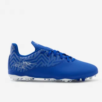 Decathlon Ghete cu sireturi Fotbal VIRALTO I MG/AG Albastru-Alb Copii, 38