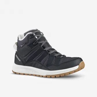 Decathlon Ghete Mid Iarna Calduroase Impermeabile Drumetie pe zapada SH500 Negru Dama, 39