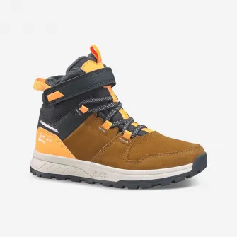 Decathlon Ghete Piele Impermeabile Calduroase Drumetie zapada SH500 24-34 Maro Copii, 27