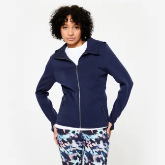 Decathlon Hanorac cu gluga fermoar albastru Dama, L