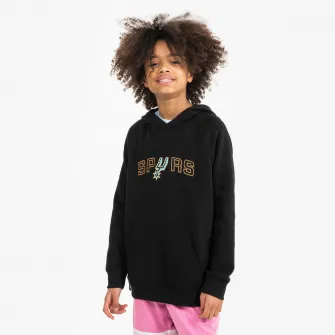 Decathlon Hanorac cu gluga San Antonio spurs, Hoodie 900 NBA negru copii, 10-11 Ani
