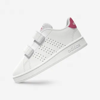 Decathlon Incaltaminte benzi cu arici Baby gym ADIDAS ADVANTAGE Alb-Roz Copii, 23