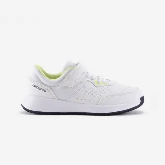 Decathlon Incaltaminte cu Benzi cu arici Tenis Essentiel Alb-Galben Copii, 32