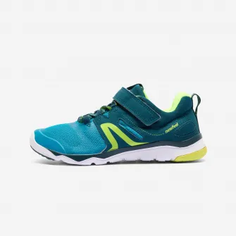 Decathlon Incaltaminte Educatie fizica Power Walking PW540 Albastru-Verde Copii, 35